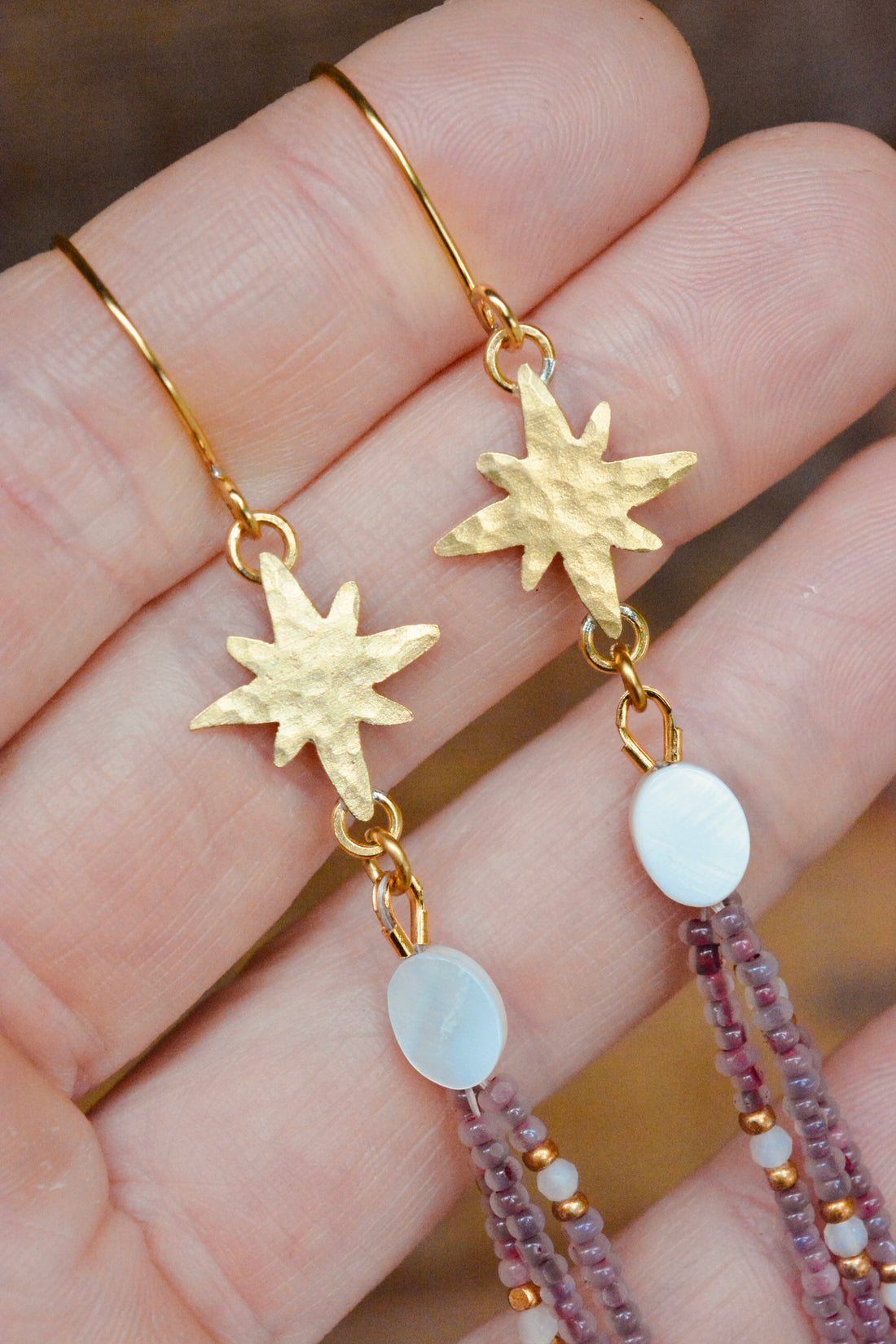 Mulberry Galaxies Dangles - MA x RR Collab