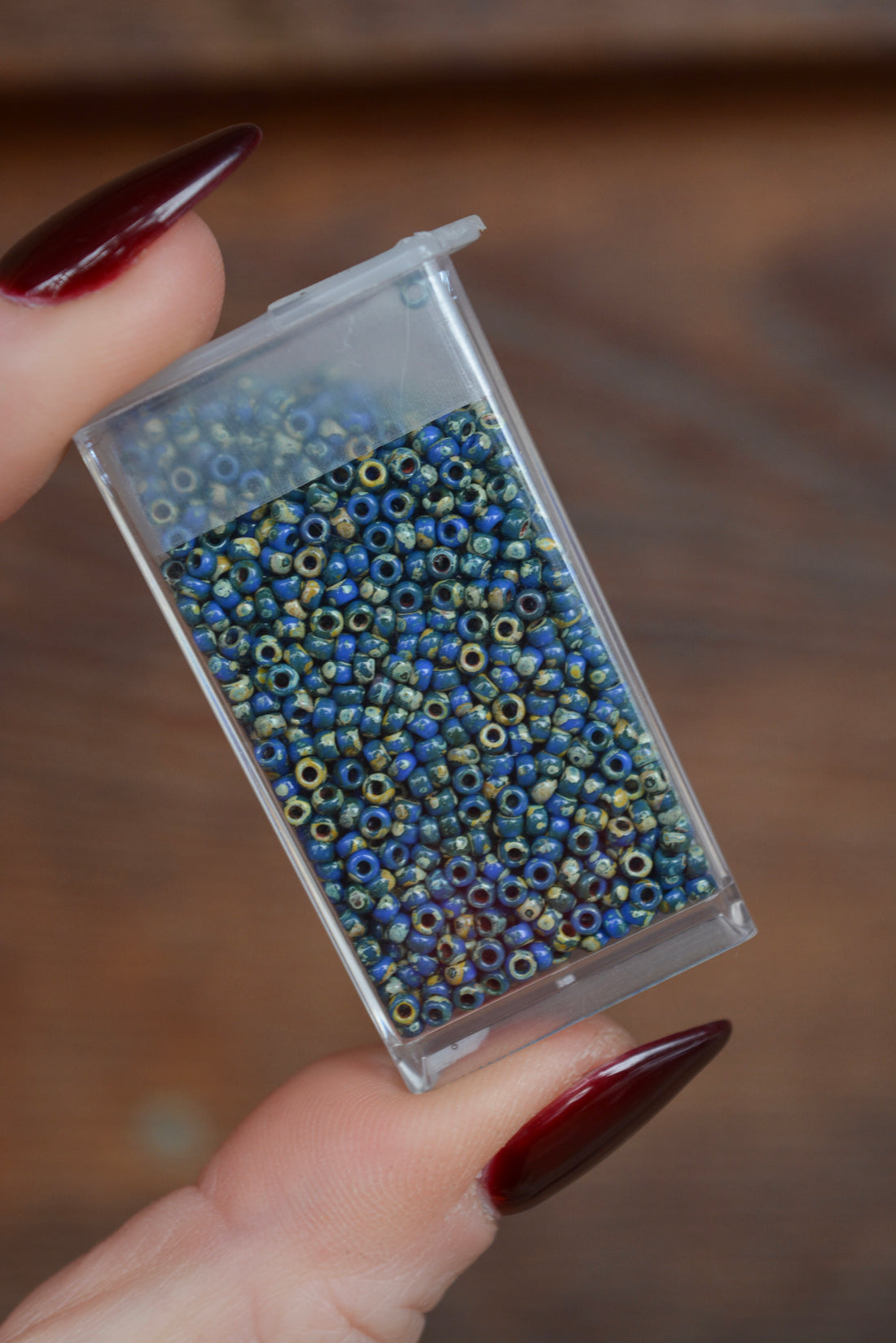 11/0 Opaque Dark Teal Picasso