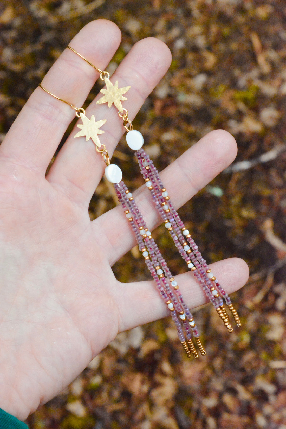 Mulberry Galaxies Dangles - MA x RR Collab