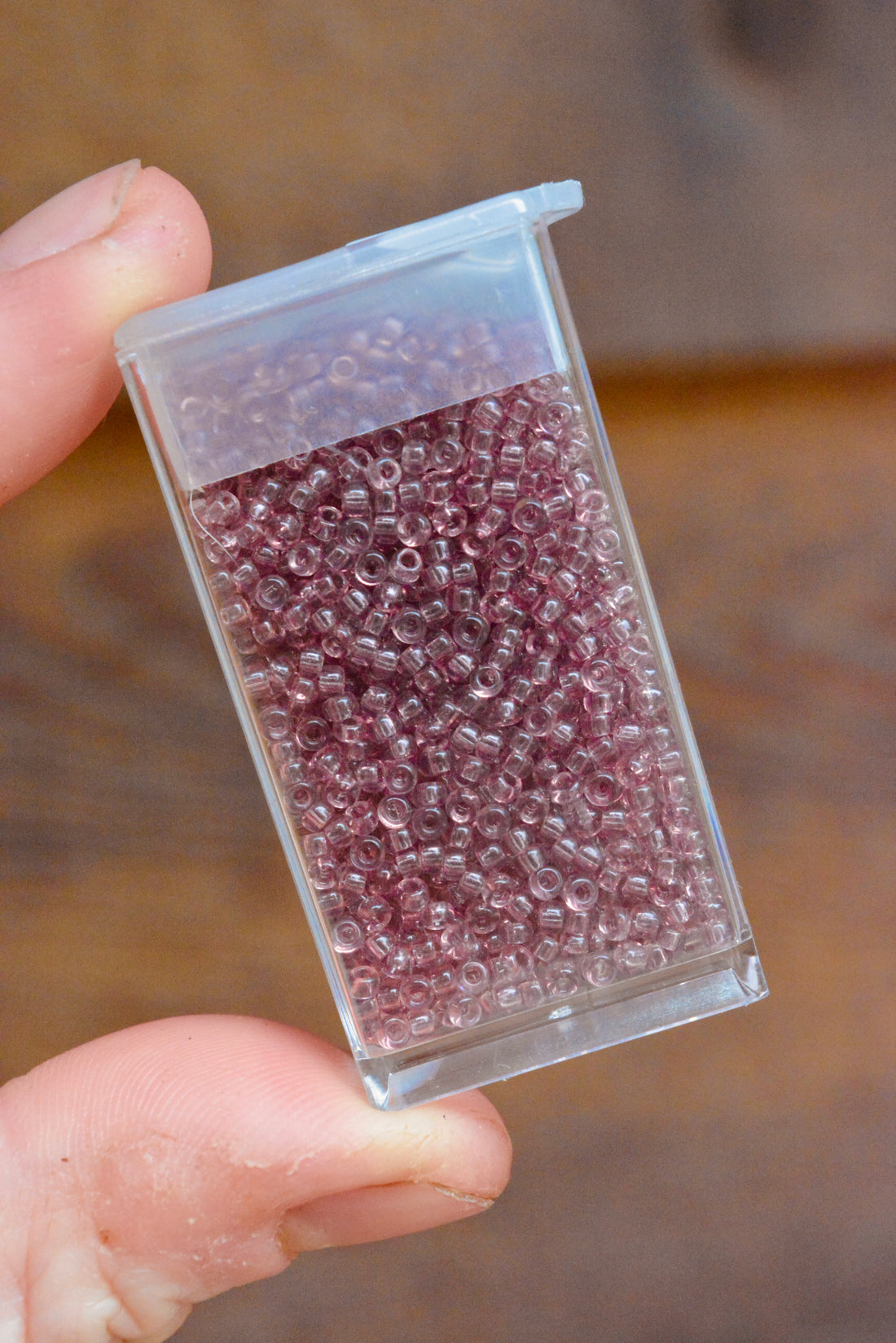11/0 Transparent Smoky Amethyst