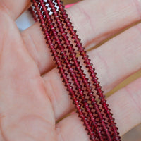 Natural Garnet - Faceted Disk Cut