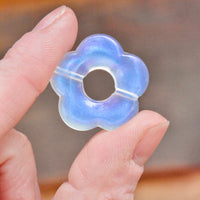 XL Transparent Glitter Acrylic Flowers - 10 pc