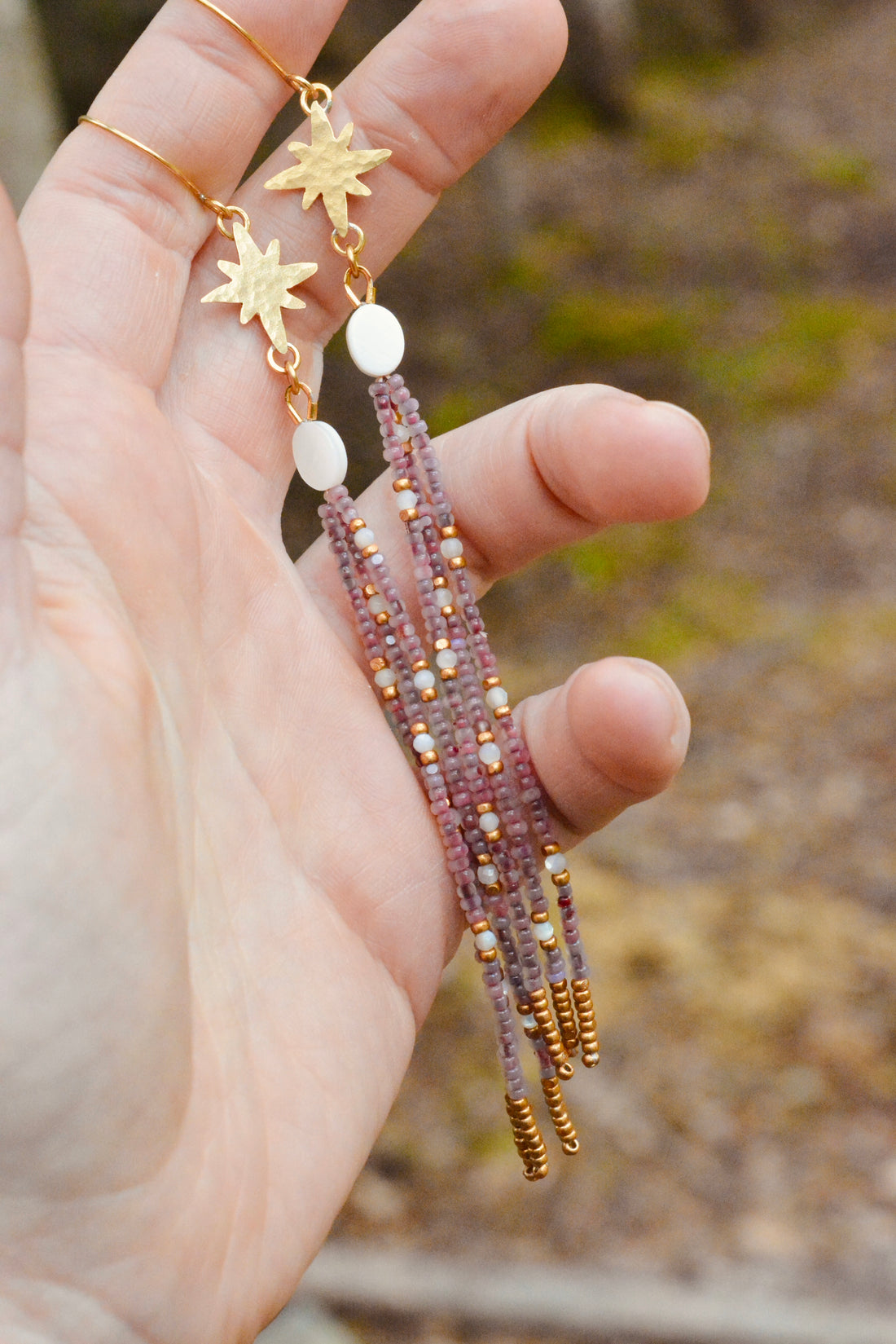 Mulberry Galaxies Dangles - MA x RR Collab