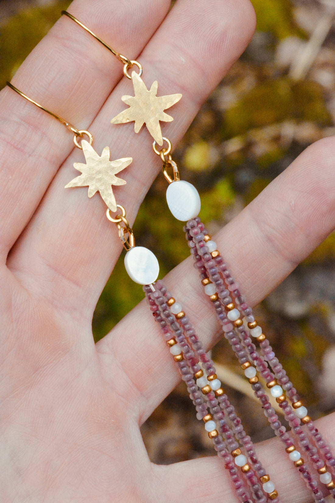 Mulberry Galaxies Dangles - MA x RR Collab