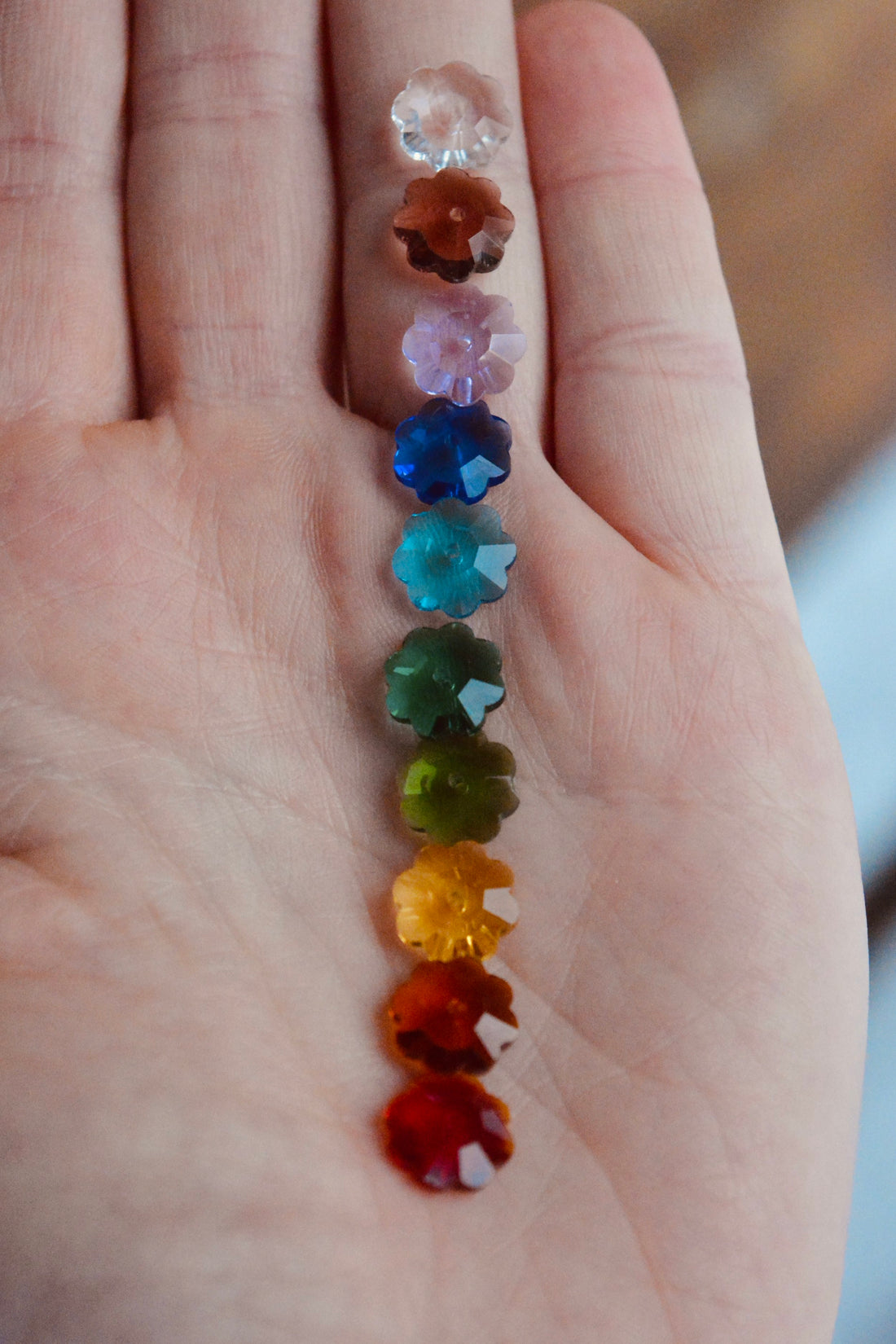 Rainbow Glass Flowers