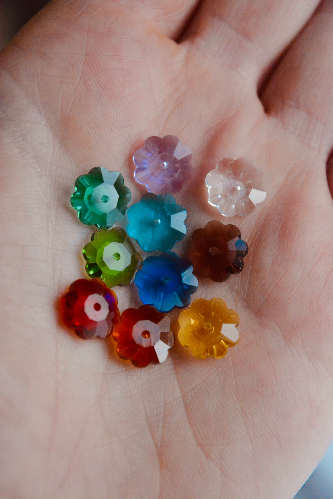 Rainbow Glass Flowers