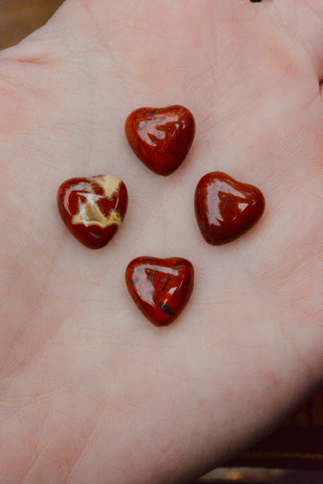 Natural Red Jasper Hearts