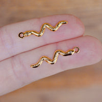 Golden Snake Charms
