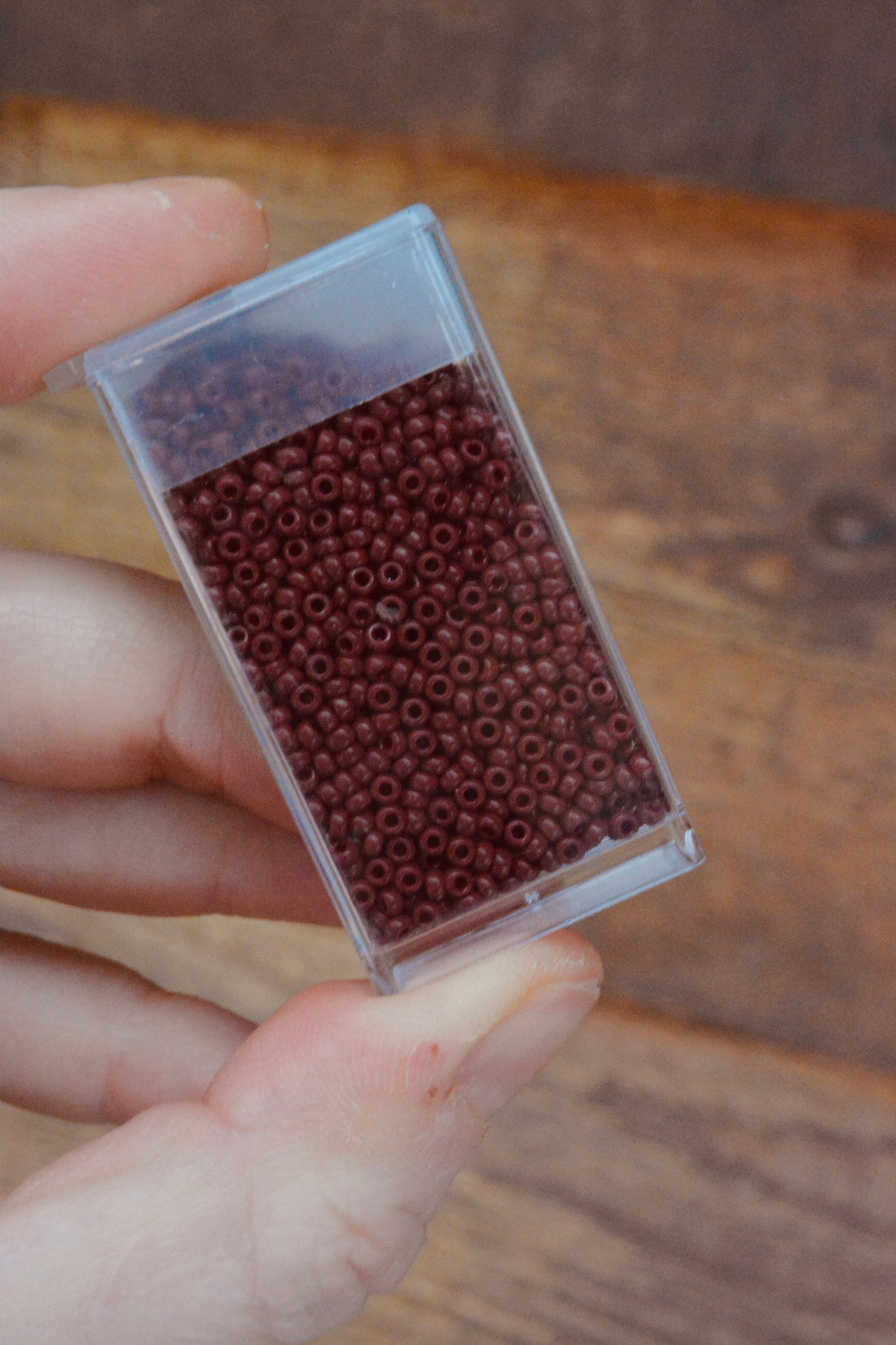 11/0 Opaque Red Brown