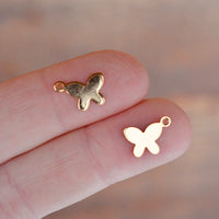 Mini Metal Butterfly Charms - Gold (10pc)