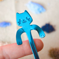 Blueberry Kitty Bead Spoon