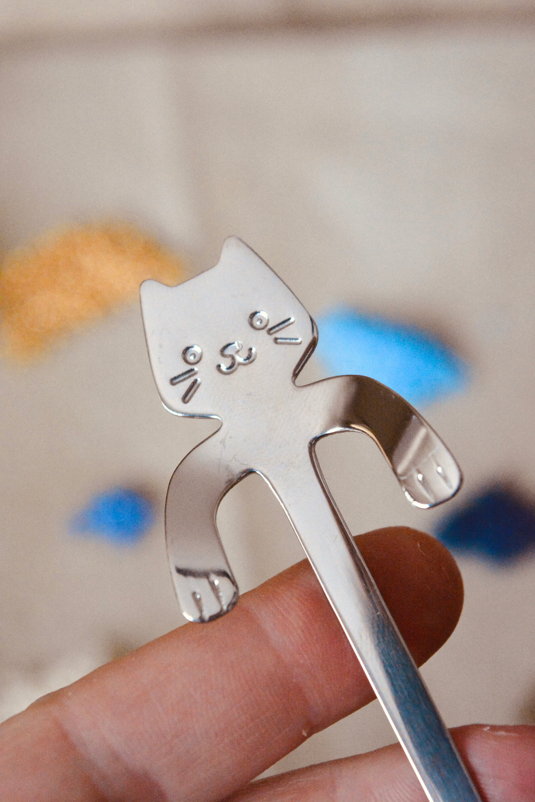 Silver Kitty Bead Spoon