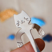 Silver Kitty Bead Spoon