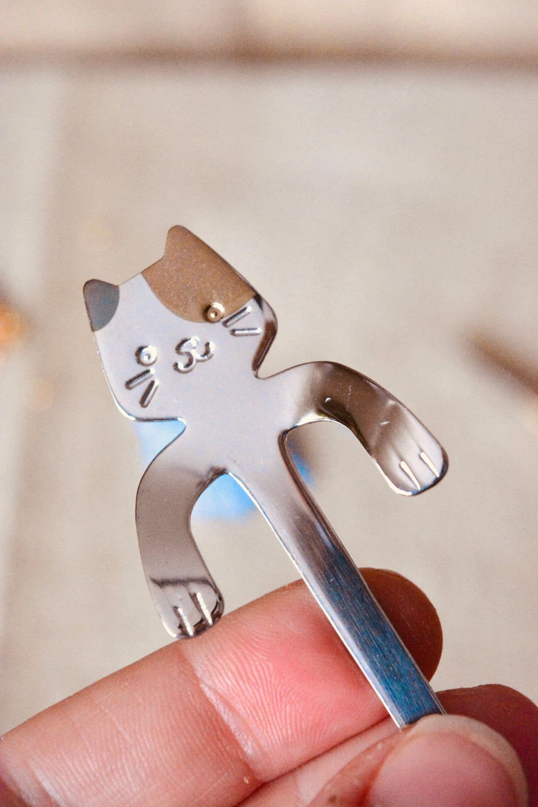 Tabby Cat Bead Spoon
