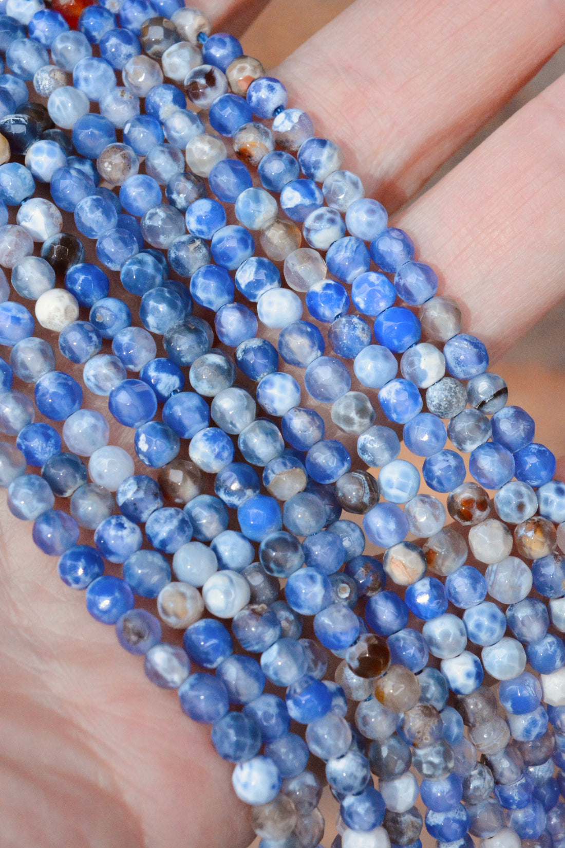 Cornflower Blue Natural Agate