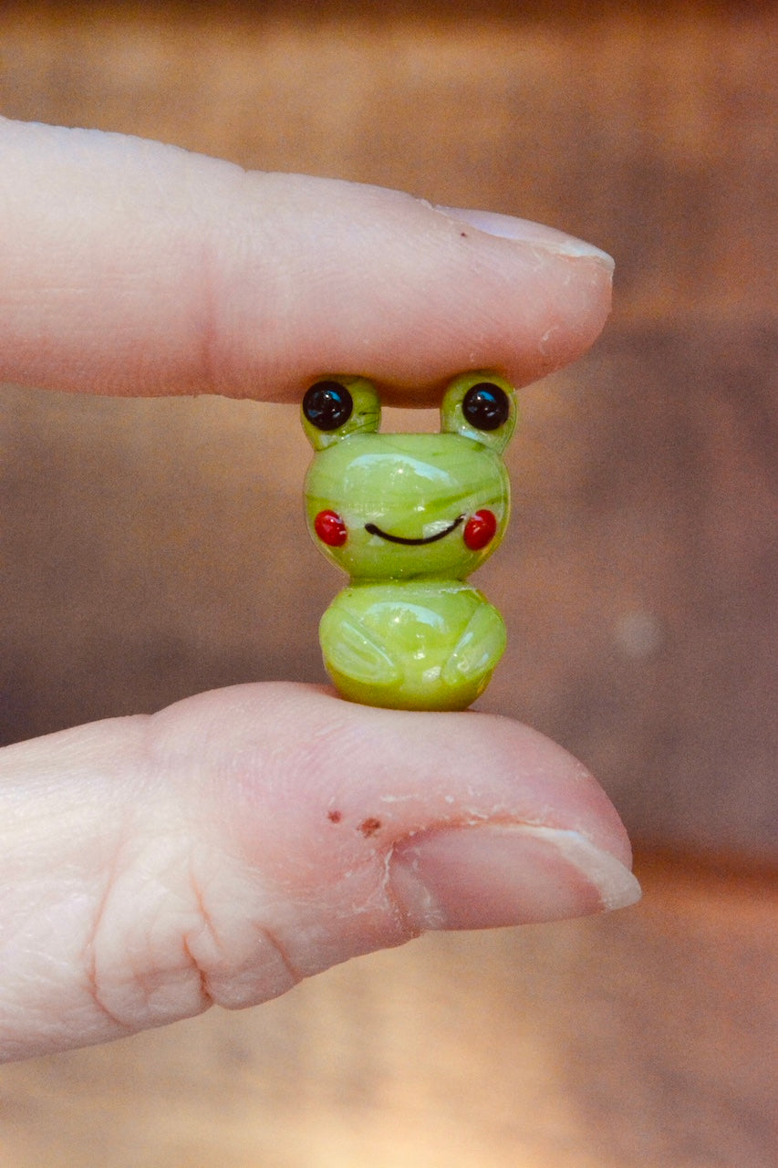 Happy Frogs - Handmade Glass Beads
