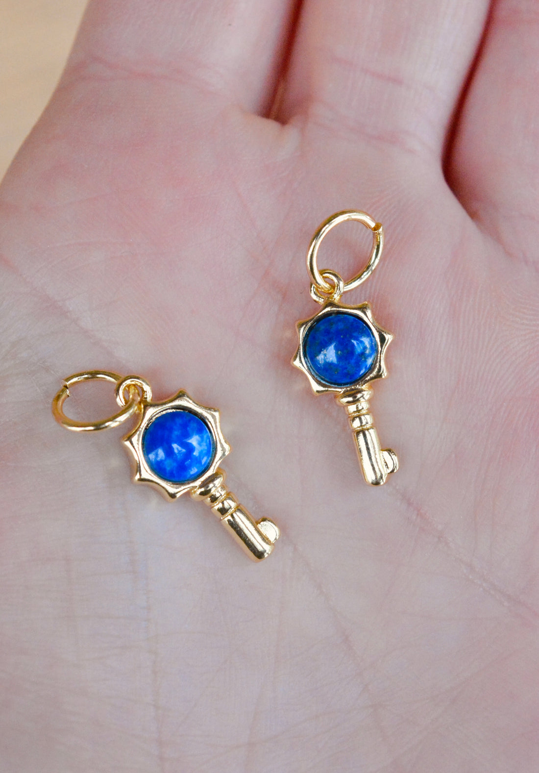 Blue Lapis Key Charms