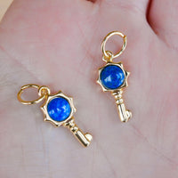 Blue Lapis Key Charms