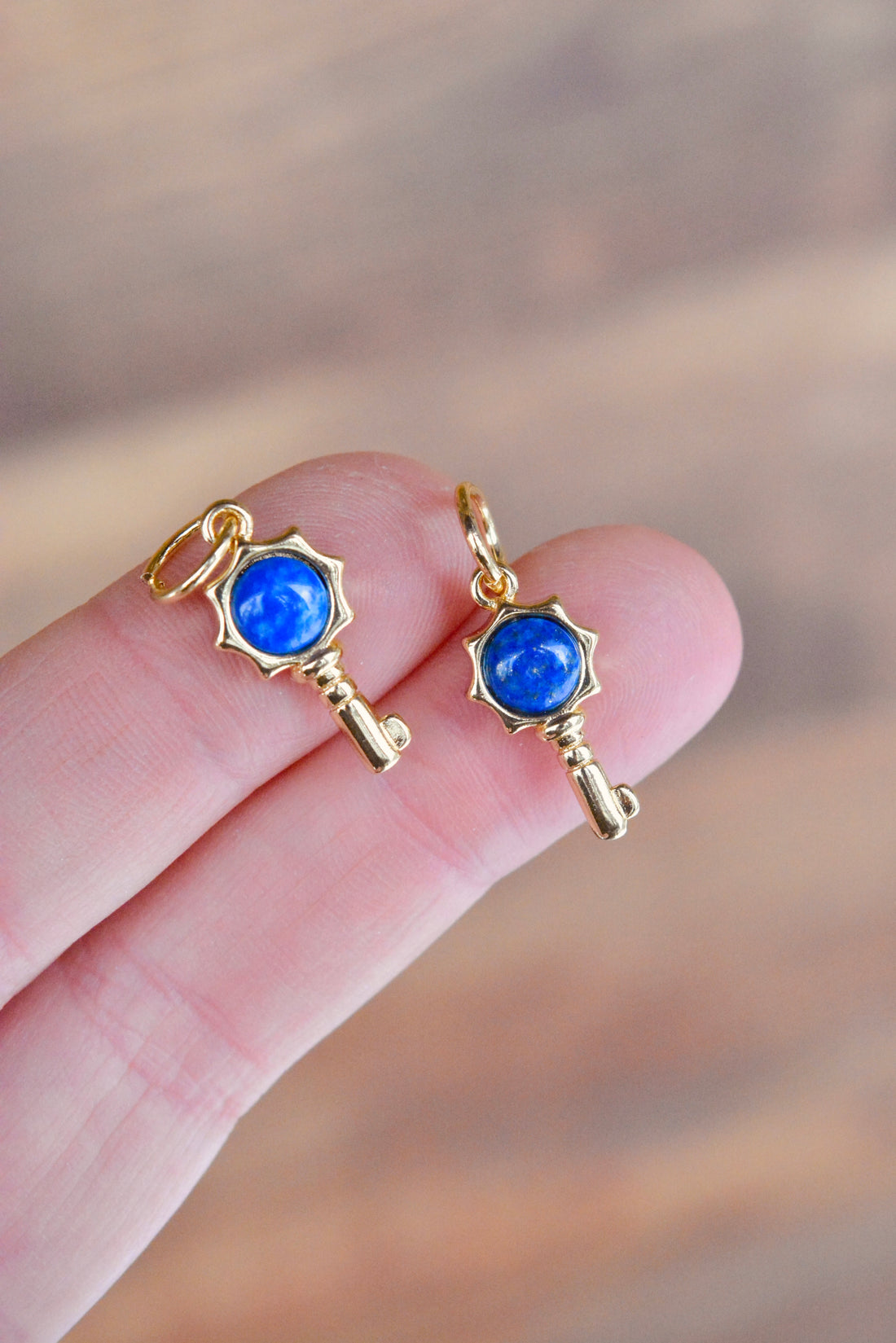 Blue Lapis Key Charms