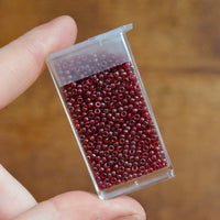 11/0 Burgundy Gold Luster