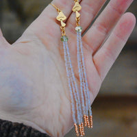 Honey Opal & Moss Mushroom Dangles - MA x RR Collab