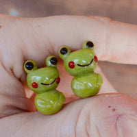 Happy Frogs - Handmade Glass Beads