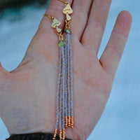 Honey Opal & Moss Mushroom Dangles - MA x RR Collab