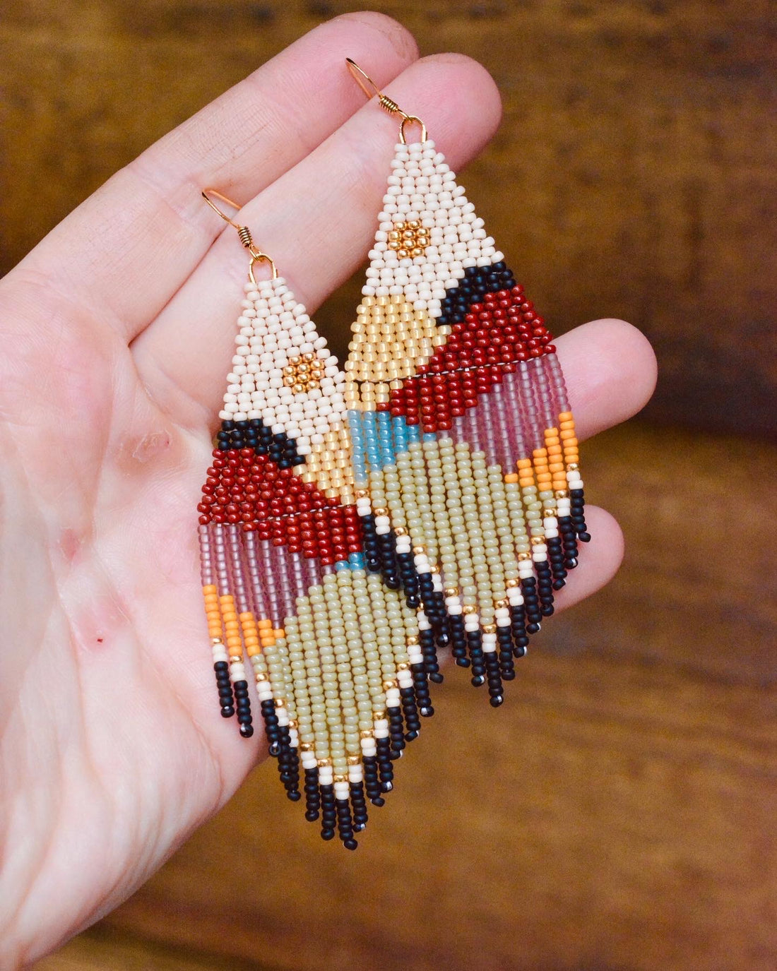 Muted Rainbow Patchwork Quilt Hills
