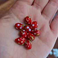 Glass Strawberries - Red