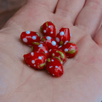 Glass Strawberries - Red