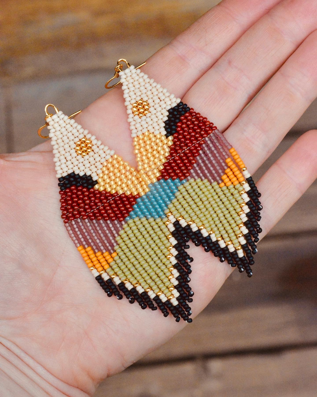 Muted Rainbow Patchwork Quilt Hills