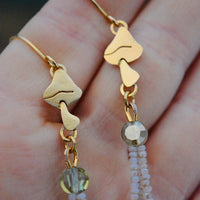 Honey Opal & Moss Mushroom Dangles - MA x RR Collab
