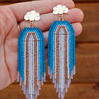 Snowy Retro Rainbow Cloud Studs - MA x RR Collab