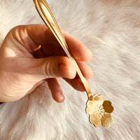 Golden Flower Bead Spoon