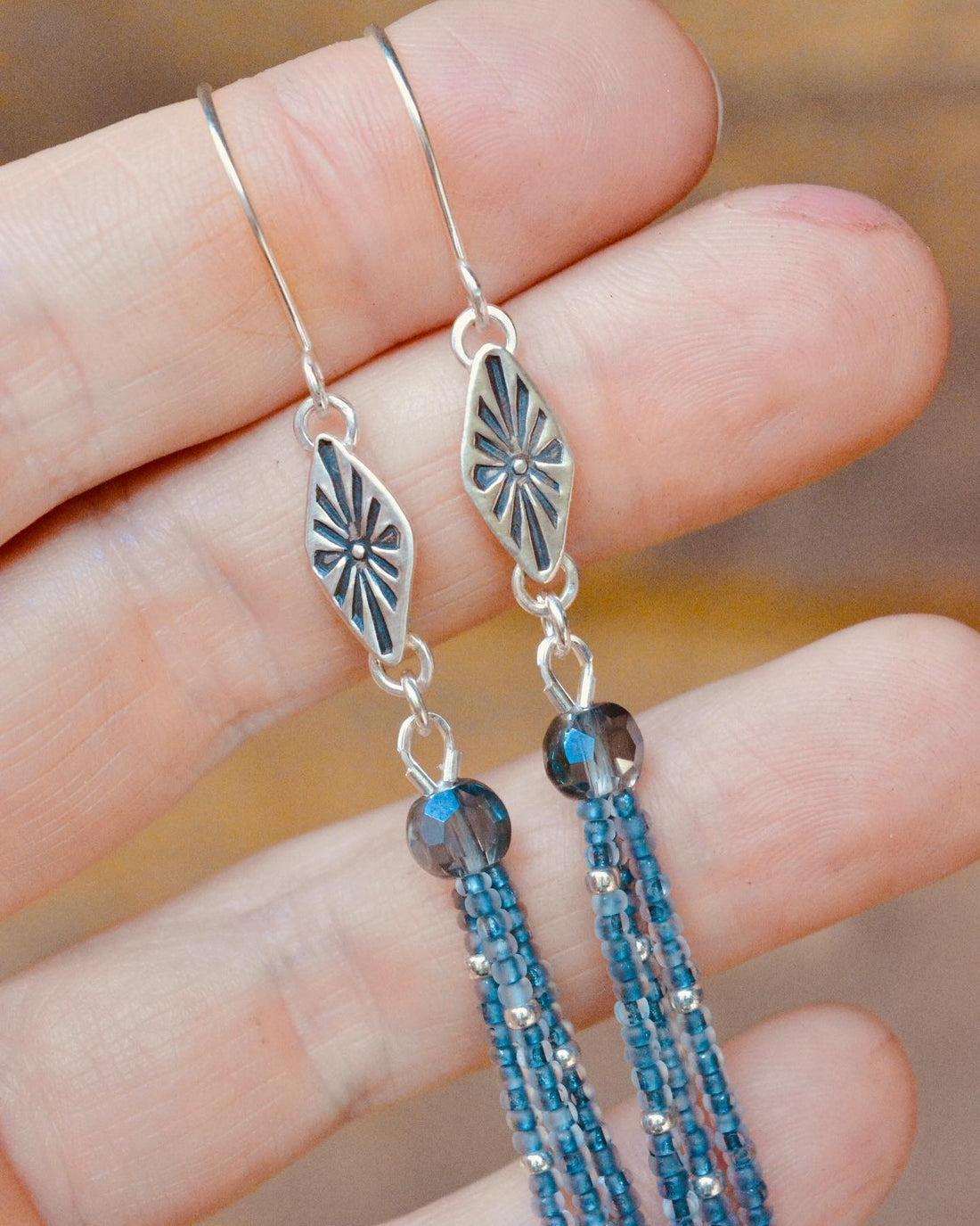 Blue Sapphire Starburst Dangles - MAxRR Collab