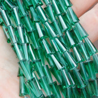 Glass Cones - Emerald