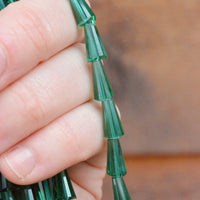 Glass Cones - Emerald