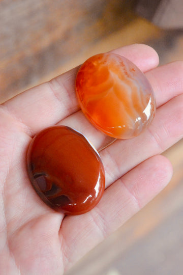 Natural Grade A Oval Carnelian Cabochons