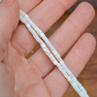 Mini Natural Mother of Pearl Cylinder Beads