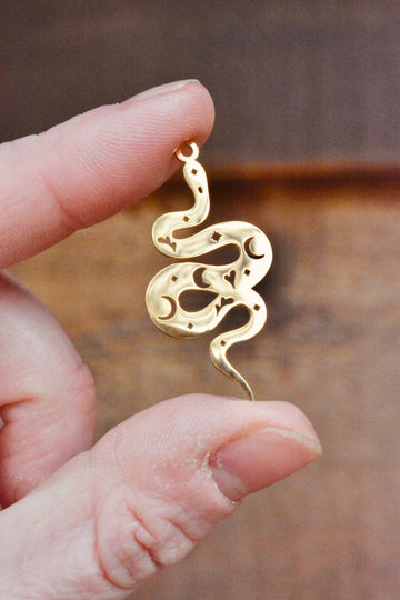 Moon Serpent Charms - Gold