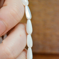 Mother of Pearl Teardrops - White