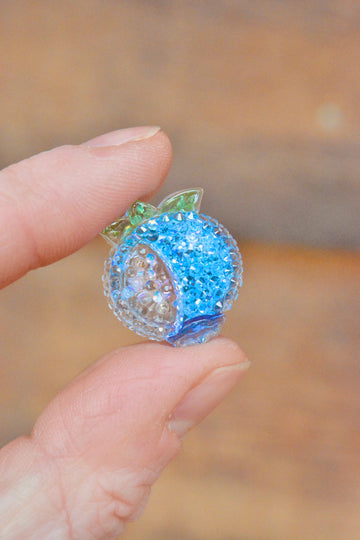 Glitter Blueberry Cabochons