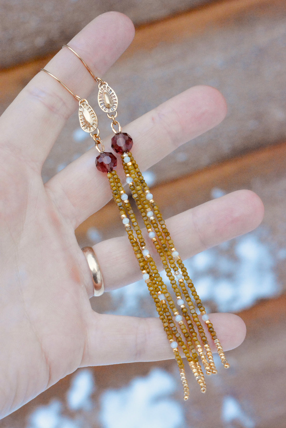 Antique Moss & Pearl Dangles - MA x RR Collab