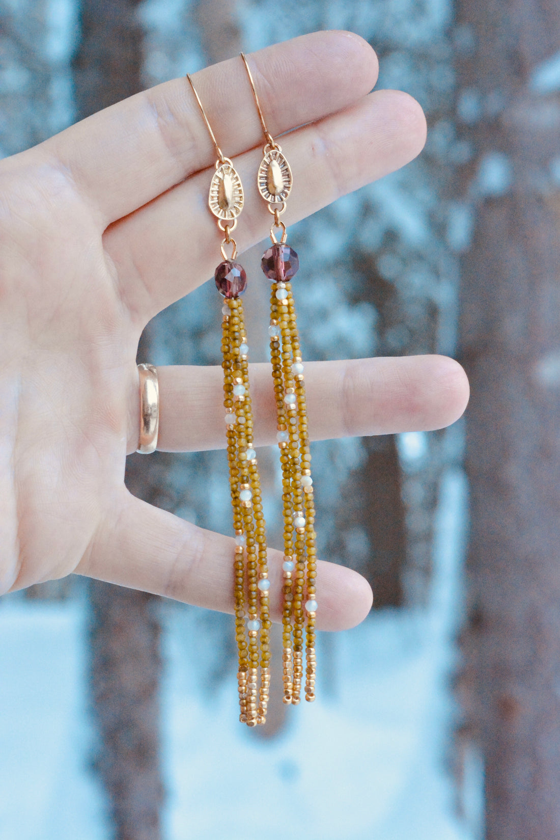 Antique Moss & Pearl Dangles - MA x RR Collab