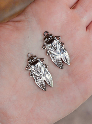 Cicada Charms - Silver
