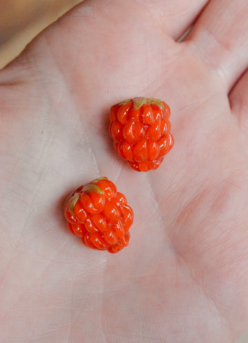 Glass Salmonberry Charms