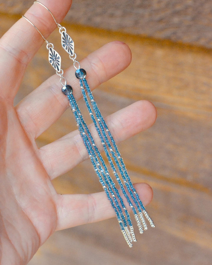 Blue Sapphire Starburst Dangles - MAxRR Collab