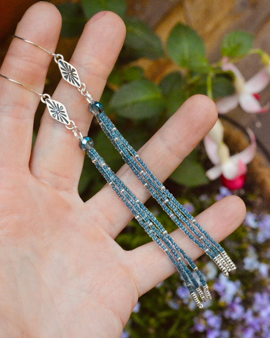 Blue Sapphire Starburst Dangles - MAxRR Collab