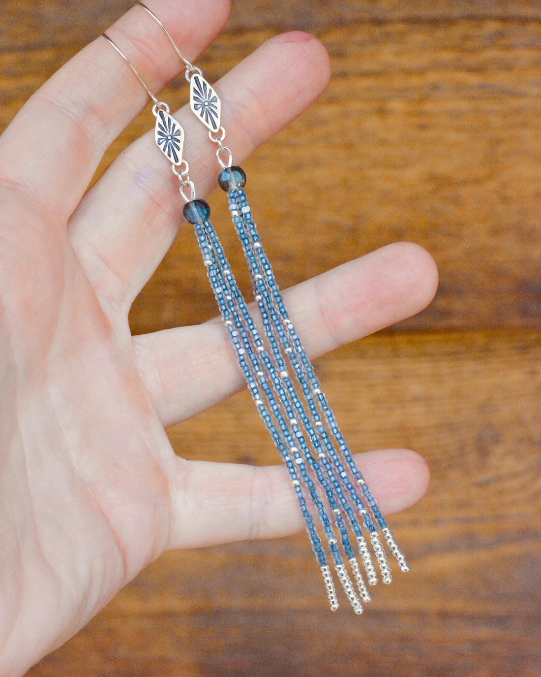 Blue Sapphire Starburst Dangles - MAxRR Collab