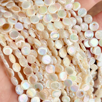 Mother of Pearl Flat Rainbow Rounds